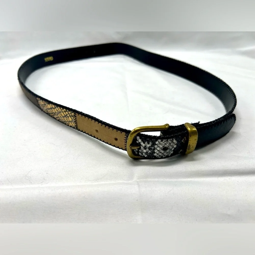 Patchwork leather belt